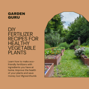 DIY Fertilizer Recipes for Every vegetable garden