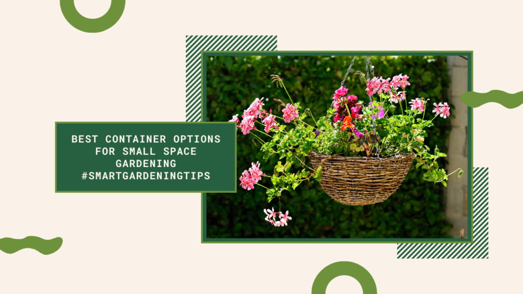 Maximize your green space potential with hanging baskets.